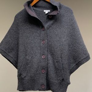Garnet Hill | Gray Lambswool Poncho Cape